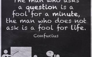 Can you explain the meaning of the quote "he who asks a question is a fool for five minutes, he who does not ask a question remains a fool forever"?