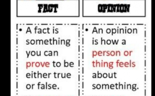 How can one differentiate between opinions and facts? What are some ways to improve this skill?