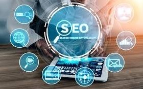 What are some effective ways for an SEO executive to showcase their skills and impress potential clients on a portfolio website?